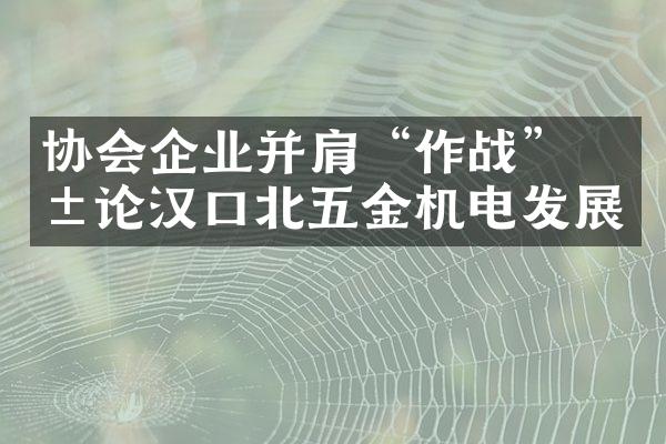 环保性能协会与企业并肩“作战” 共论汉口北五金机电发展新路径